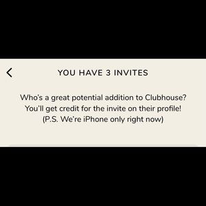 Clubhouse invites